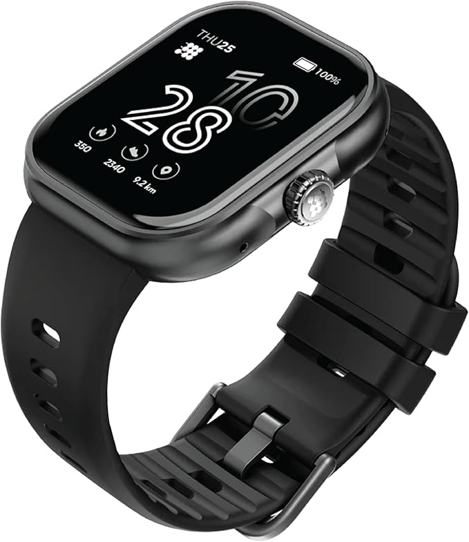 Cubitt Viva Smartwatch/Fitness Tracker with 1.84" Touch AMOLED Screen, Bluetooth Calling, 60+ Sports, Blood Oxygen, Heart Rate, Stress and Sleep Monitor, Waterproof, Step Counter for Men and Women