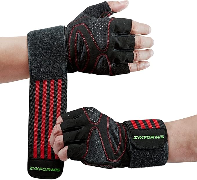 Workout Gloves for Men and Women, Breathable Lightweight Weight Lifting Gloves with Wrist Wrap Support, Excellent Grip Full Palm Protection for Weightlifting Fitness Training Climbing Gym