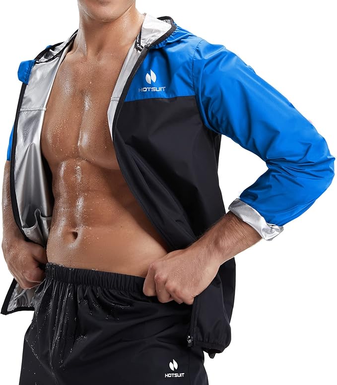 HOTSUIT Sauna Suit for Men Weight Loss Sweat Suits Gym Workout Exercise Sauna Jacket Pant Full Body