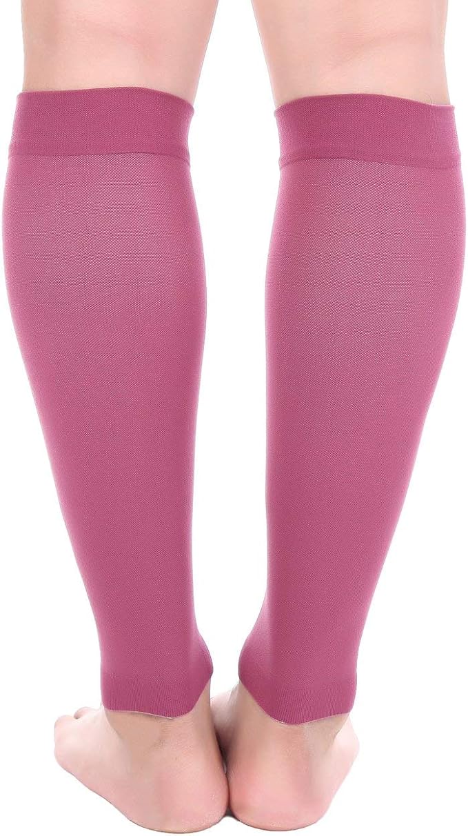 Doc Miller Compression Calf Sleeve for Men & Women, Premium Medical Grade, 15-20mmHg Graduated Support for Running, Calf Tear, Shin Splints, Knee High, Calf Sleeves, 1 Pair