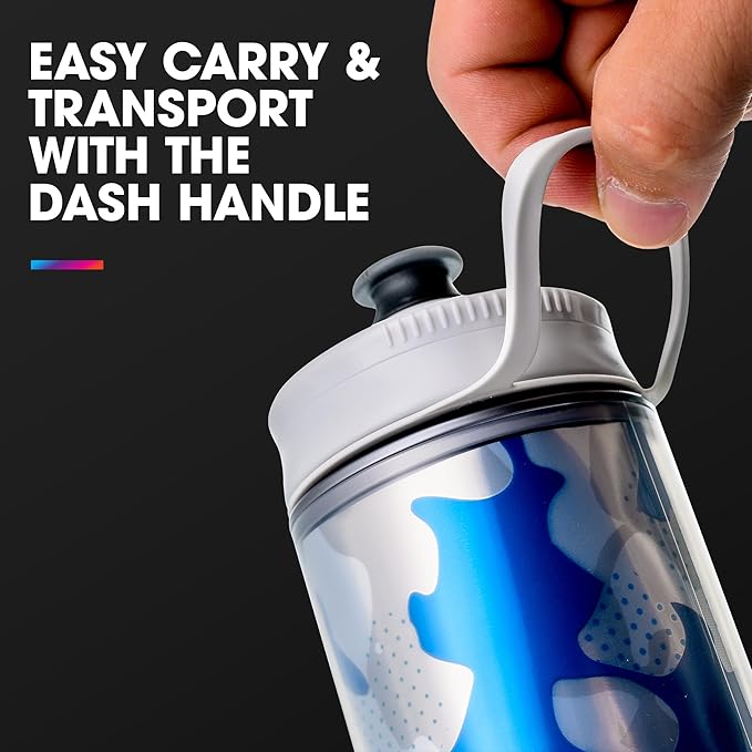 HydraPak | Polar Bottle - Polar Sport Insulated Water Bottle - BPA-Free, Sport & Bike Squeeze Bottle with Handle (Pulse White, 700ml / 24oz)