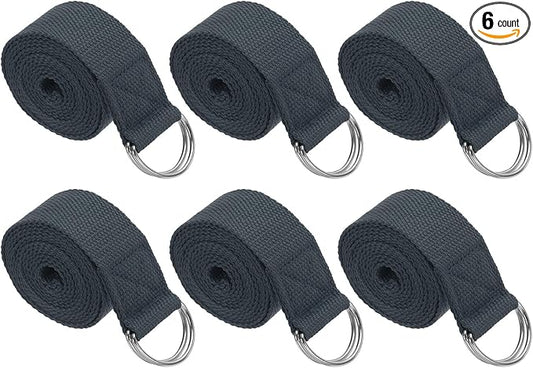 PATIKIL Yoga Strap for Stretching Cotton Yoga Belt with Adjustable Metal D-Ring Buckle Stretch Bands for Fitness Pilates