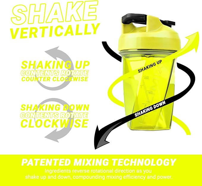 HELIMIX 1.5 Vortex Blender Shaker Bottle Holds upto 28oz | No Blending Ball or Whisk | USA Made | Portable Pre Workout Whey Protein Drink Shaker Cup | Mixes Cocktails Smoothies Shakes | Top Rack Safe