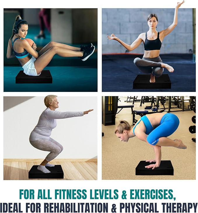 High-Density Balance Pad - Durable TPE Foam Balance Pad Physical Therapy, Foam Exercise Pad with Non-Slip Surface, Lightweight for Home & Gym Workouts, Core Strength & Balance Enhancement