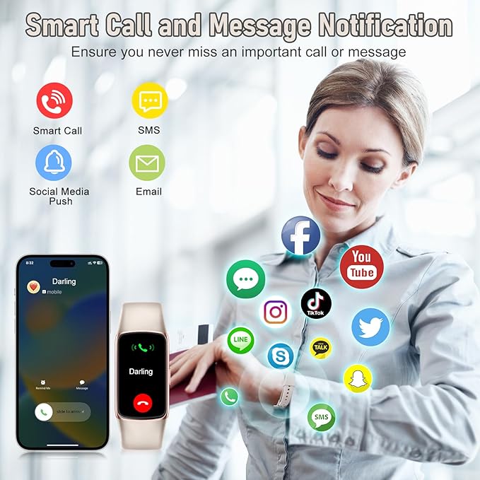 Fitness Tracker with 24/7 Heart Rate, Blood Pressure Blood Oxygen Sleep Monitor, 123 Sports Modes Calories Smart Watch,IP68 Waterproof Step Counter Activity Trackers Pedometer for Women Men (Beige)