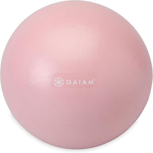 Gaiam Mini Ab Ball, 8 Inch Inflatable Anti-Burst Exercise Ball for Core Strength, Pilates, Yoga, and Physical Therapy, Includes Inflation Straw, Plug & Downloadable Exercise Guide