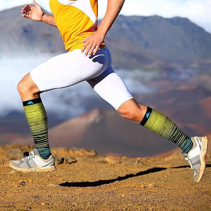 Graduated Compression Socks for Women&Men 20-30mmhg Knee High Socks Travel Hiking Running Stocking