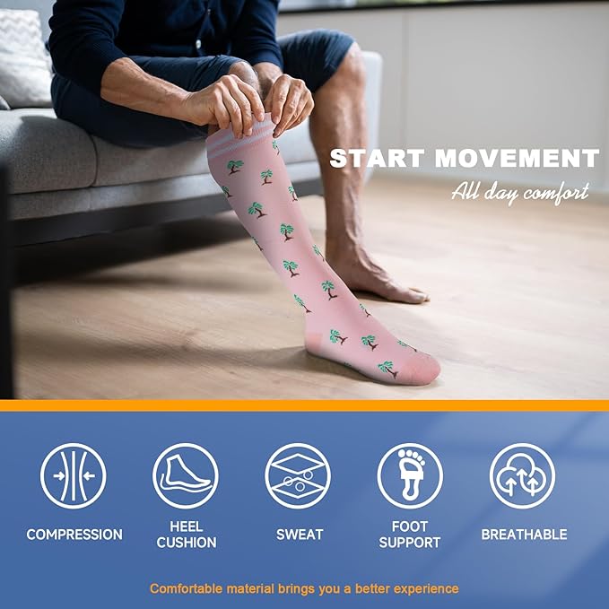 bropite Compression Socks for Women & Men Circulation-Support Knee High Socks 20-30 mmhg-Best for Running,Medical,Nurse,Travel
