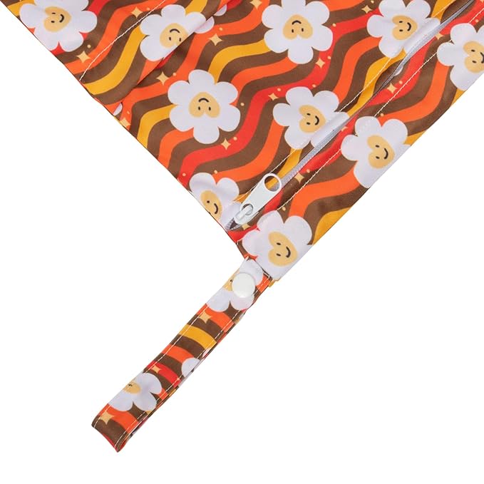 babygoal Wet Dry Bags for Baby Cloth Diapers, Washable Travel Bags, Beach, Pool, Gym Bag for Swimsuits & Wet Clothes with Two Zippered Pockets 3 Pack 3LN07