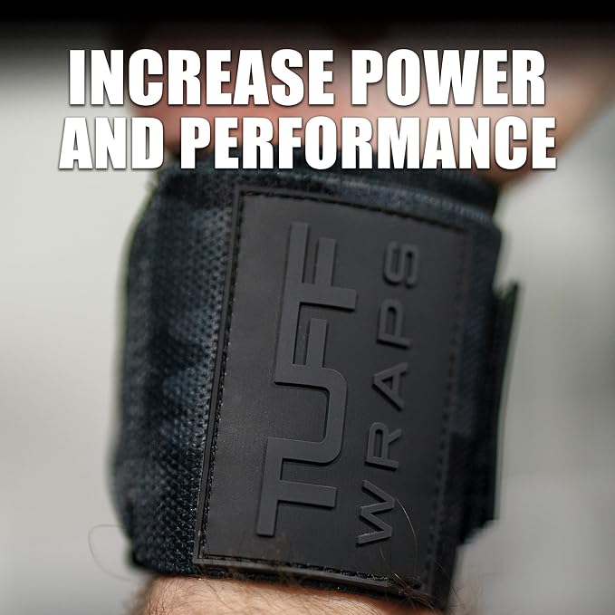 Villain 16" Wrist Wraps for Weightlifting & Powerlifting – Adjustable Support Straps for Men and Women – Ideal for Strength Training, CrossFit, Bodybuilding – Durable Comfort to Eliminate Wrist Pain - BLACK Camo