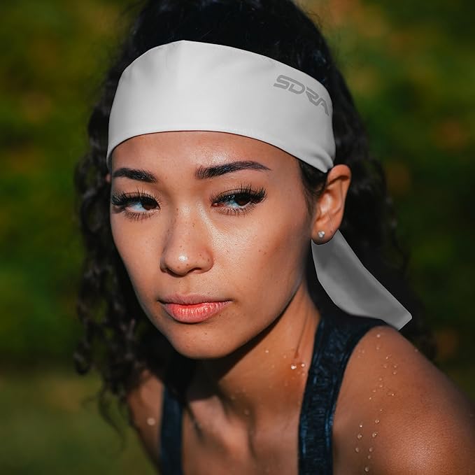 Suddora Tie Headband, Unisex Fabric Sweatband, Moisture Wicking Performance Blend Fabric, Head Tie for Karate, Running, Cycling, Tennis, Cosplay for Ninja Halloween, One Size Fits All