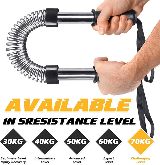 INNOLIFE Power Twister Bar, Upper Body Exercise Equipment for Chest Workout, Shoulder, Forearm, Bicep and Arm Strengthening Workout Equipment