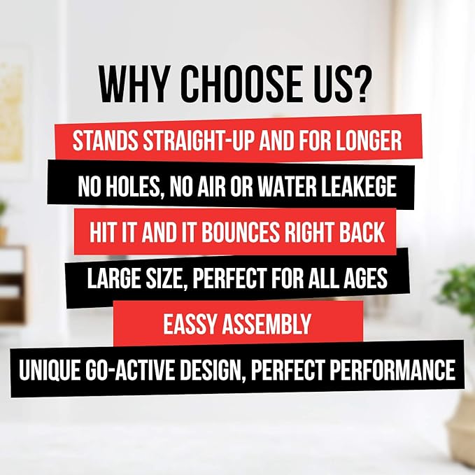 Inflatable Boxing Toy for Boys Age 4-8-12, Standing Kick Dummy, Karate Taekwondo Equipment, Fun Active Game, Birthday Party for Kids, Durable Punch Box Set