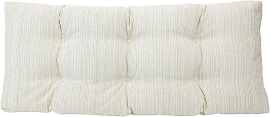 Klear Vu The Gripper Omega Non-Slip Tufted Bench Cushion for Indoor Furniture, Assembled in USA, Entryway Storage, Bay Window, Corner Nook or Piano Seat, 33 Inches, Chenille Cream