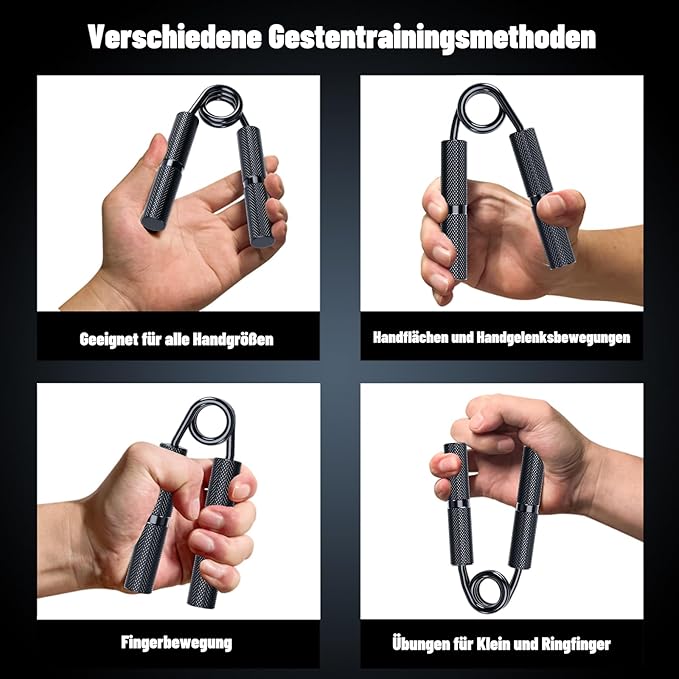 Grip Strength Trainer 4 Pack,50LB-200LB Hand Exerciser Gripper Forearm Finger Strengthener Non-Slip Suitable for Hand Rehabilitation Finger Strength Training, Muscle Building, Home Gym