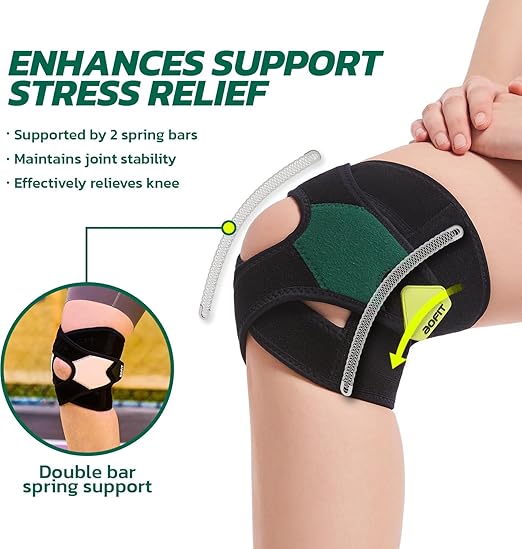 Knee Brace for Women Men Knee Pain Meniscus Tear Arthritis Patella Dislocation Best Osteoarthritis Adjustable Compression with Memory Stabilizers for ACL MCL Breathable for Injury Recovery 3XL