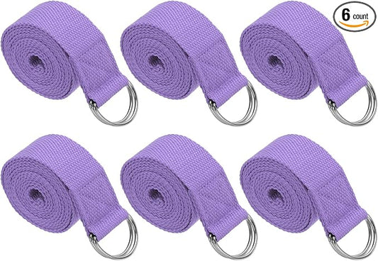PATIKIL Yoga Strap for Stretching Cotton Yoga Belt with Adjustable Metal D-Ring Buckle Stretch Bands for Fitness Pilates