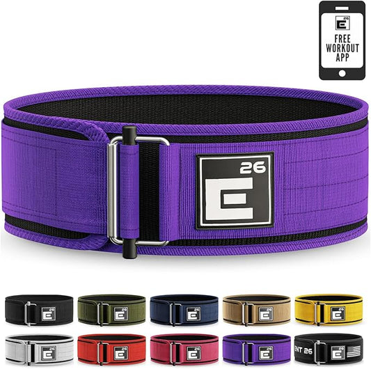 Element 26 Self-Locking Weight Lifting Belt - Premium Weightlifting Belt for Serious Functional Fitness and Olympic Lifting Athletes - Lifting Support for Men and Women - Deadlift Training Belt