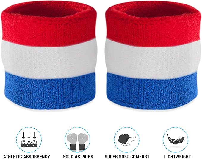 Suddora Sweatbands for Kids, Moisture Wicking 2 Wristbands and 1 Headband Set, Soft and Skin-Friendly Fabric, Moisture-Wicking Athletic Sweat Bands for Basketball, Baseball, Soccer