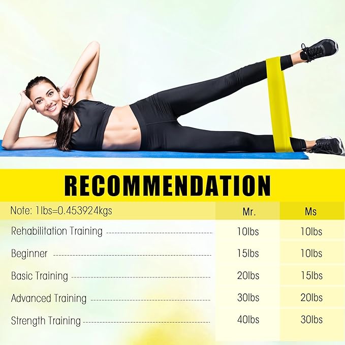 Deekin 20 Pcs Resistance Bands Resistance Loop Exercise Bands Exercise Equipment Elastic Drap Ring for Women and Men Home Fitness, Gym, Yoga