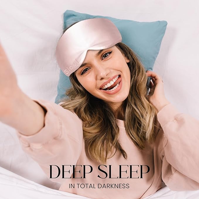 Eyelash Sleeping Mask for Lash Extensions 23 Momme 100% Mulberry Silk Sleep Mask, Soft Pressureless, Blackout Sleep Mask for Side Sleeper All Night Sleep, Travel Accessories for Women