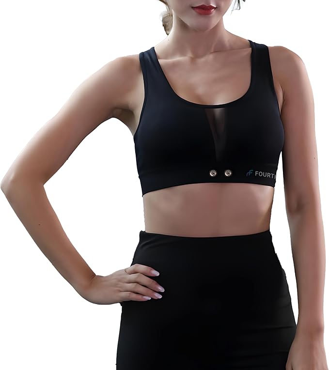 Frontier HRM Sports Bra Compatible with Frontier X2 Polar Garmin Tickr Wahoo Coospo- Heart Rate Monitor Sports Bra