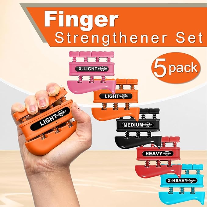 Grip Strength Trainer, Finger Strength Trainer for Grip Strength Training for Fingers, Wrists, and Hands for Home, Office, Gym, Climbing, Athletes, Musicians, and Therapy