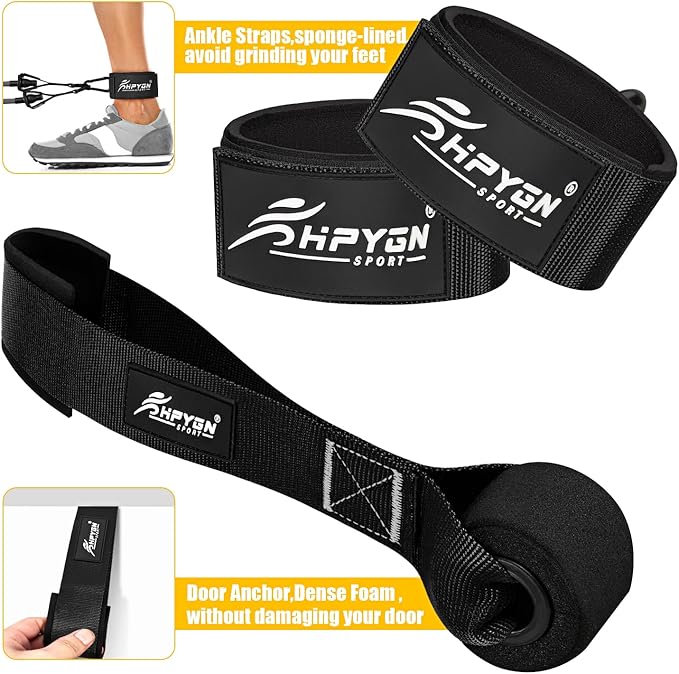 HPYGN Heavy Resistance Bands, 300LBS Exercise Bands for Working Out, Fitness Bands with Handles, Workout Bands for Men, Weight Bands Set for Muscle Training, Strength, Slim, Yoga, Home Gym Equipment