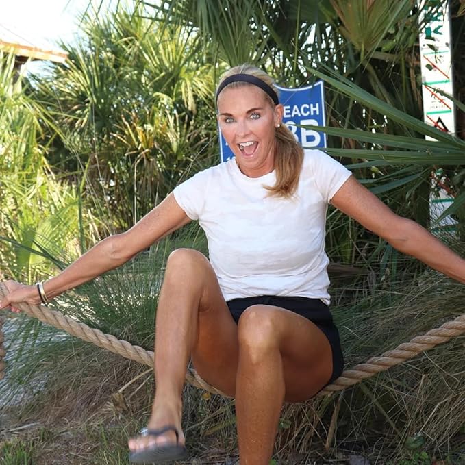 Sweaty Bands Womens Girls Headband - Non-Slip Velvet-Lined Exercise Hairband - Wicked Black 1-Inch