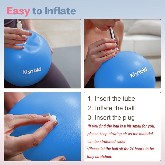 Small Exercise Ball, 9 Inch Mini Pilates Ball, Anti Burst and Slip Resistant Mini Yoga Ball for Stability, Fitness, Physical Therapy, Stretching & Core Strength Workout at Home Gym & Office