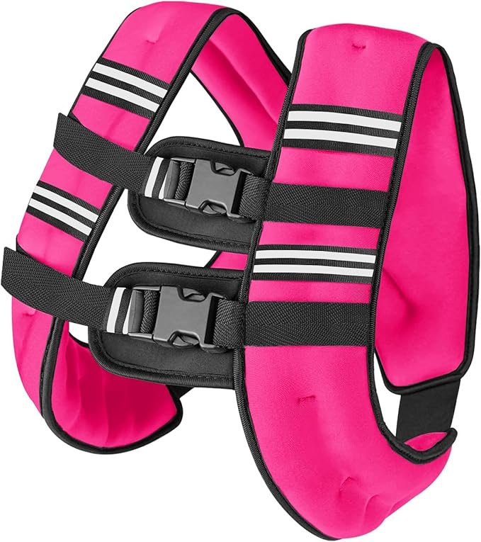 Zikopomi Weighted Vest Woman Man, 6lb/8lb/12lb/16lb/20lb/25lb/30lb Weight Vest with Reflective Stripes for Workout, Strength Training, Running, Fitness, Muscle Building, Weight Loss, Rucking Vest