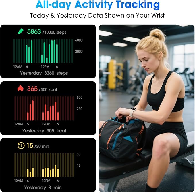 DAVIKO Pedometer Watch Senior Friendly No App/Phone Required, Waterproof Fitness Tracker Watch with Step Counter Calories/Sleep Tracker for Walking Running for Men Women