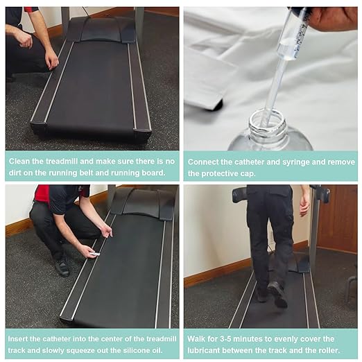 300ml Treadmill Lubricant for Belt, Resistant and Stable Treadmill Lubricant, Easy to Apply, Noise Reduction Reduce Friction, Silicone Oil for Suitable for All Kinds of Treadmills