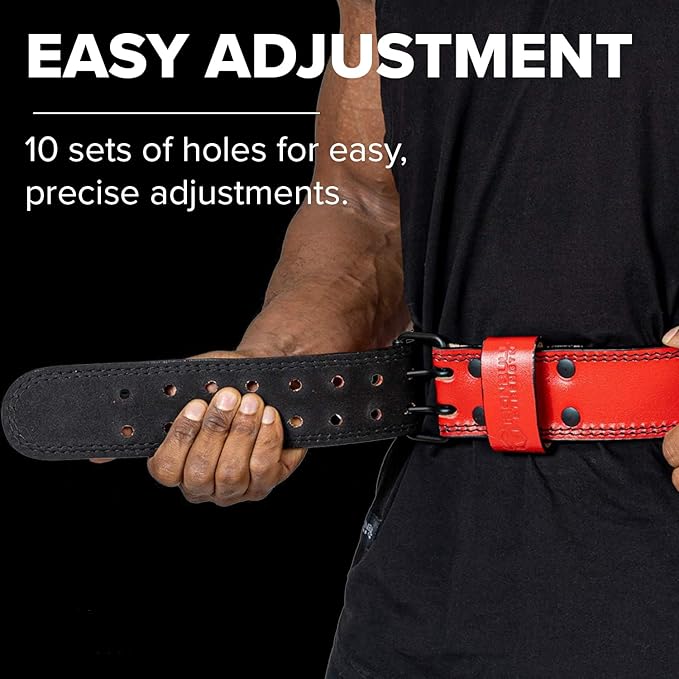 7mm Leather Weight Lifting Belt (IPF, USAPL, USPA, IPL USAW & IWF Approved) - 4" to 2” Tapered Premium Weightlifting Belt for Olympic Lifting, Powerlifting, Cross training, Gym, Workout & Weight Training - Weightlifting Belts for Men and Women