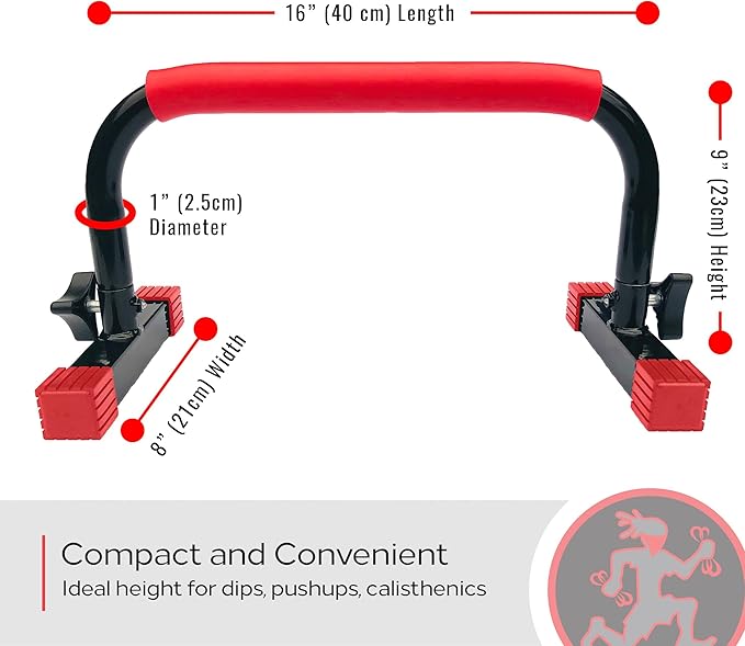 Rubberbanditz Parallette, Parallel Bars & Dip Station | At Home Gym Workout Equipment, L-Sit Bars & Calisthenics Equipment for Home. Perfect for Push Ups, Dips, Handstands & Gymnastics.