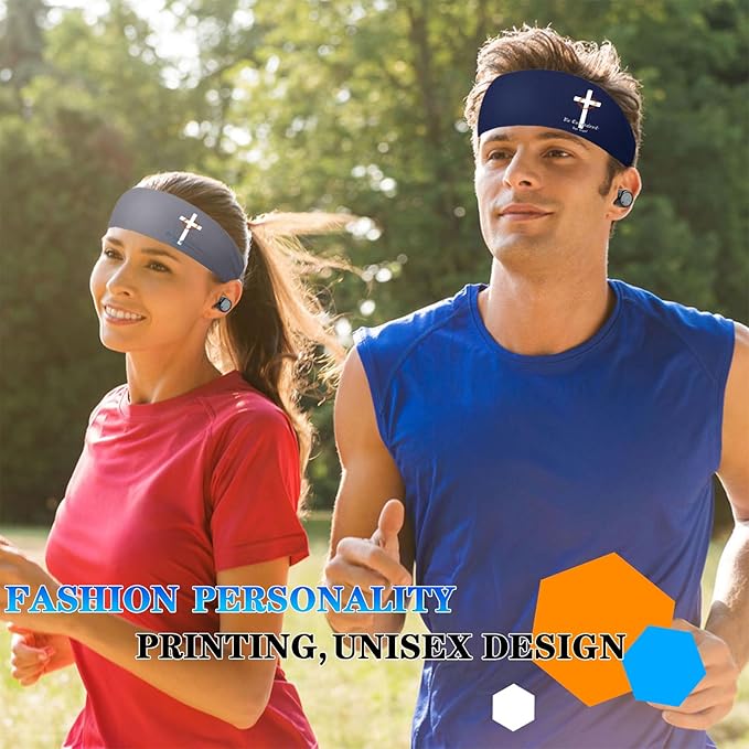 Sports Headbands for Men 3pcs Sweat Bands Headbands Men Sweatbands for Mens Women Running Head Bands Hairband