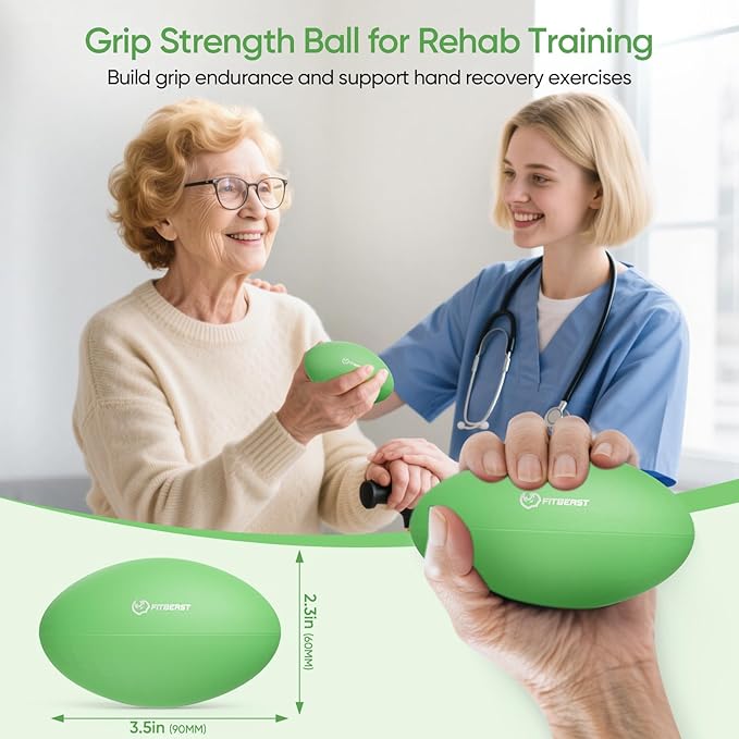 FitBeast Hand Exercise Ball Set–3 Pack Hand Squeeze Balls for Hand Therapy, Grip Strength, Finger & Wrist Training, Stress Balls for Adults, Ideal for Rehab, Arthritis, Carpal Tunnel