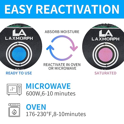 200g Rechargeable Desiccant, Moisture Absorbing Bag Reusable & Absorbs Moisture & Humidity, Rechargeable Dehumidifier Bag for Gun Safe,Cars,Bins,Totes,Food Storage,Clothes,Suitcase(6, Black)