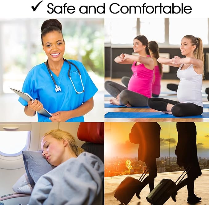 Cotton Compression Socks for Women & Men. 15-20 mmHg Support Knee-High Charcoal Gray X/W