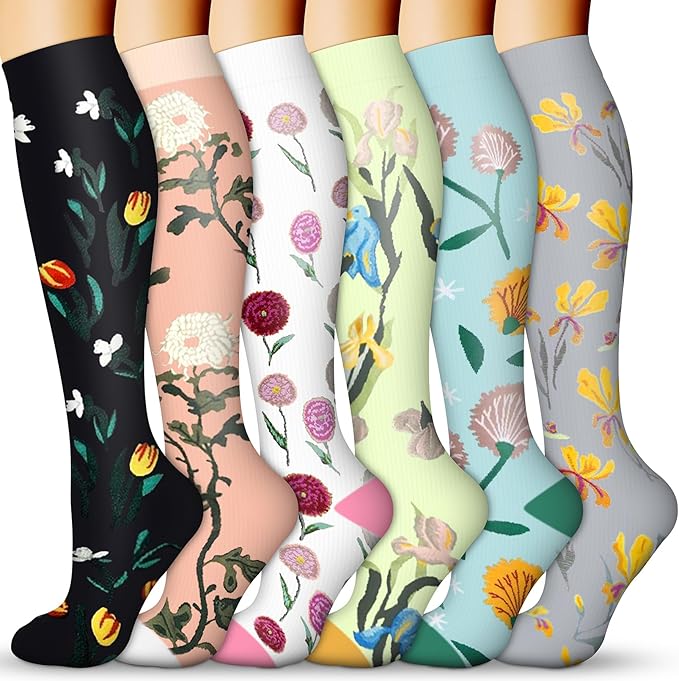 Compression Socks for Women & Men 15-20 mmHg, Best for Medical, Nursing, Running, Athletic, Varicose Veins, Travel