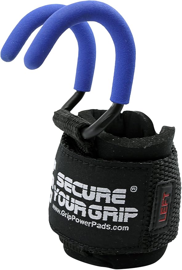 Weight Lifting Rod Hooks Heavy Duty Wrist Wraps Power Weight Lifting Training Gym Grips Straps Set of 2