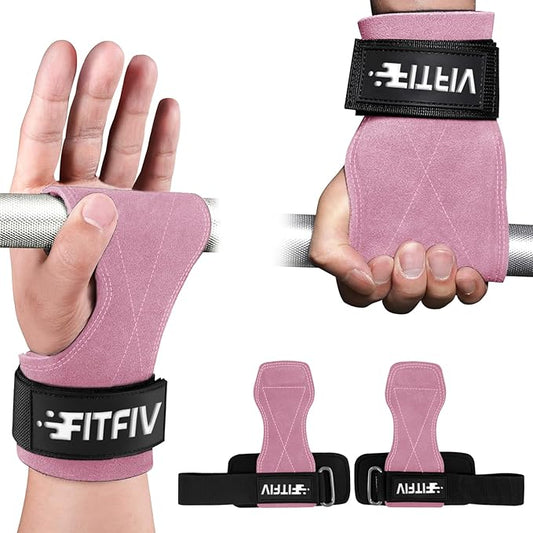 Weight Lifting Wrist Strap, Double Leather Weightlifting Wrist Straps for Gym Strength Training, Neoprene Padded Wrist Wraps - for Men & Women (Pair)