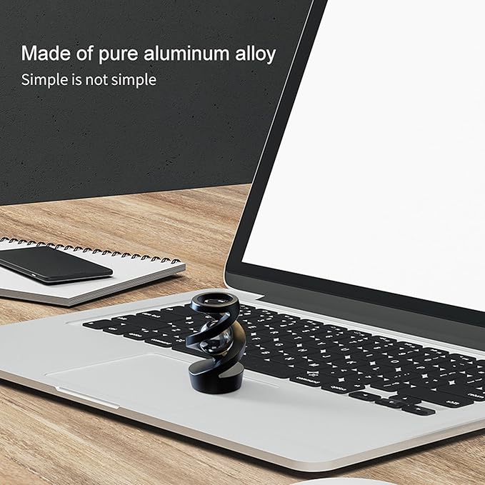 Upgraded Fidget Toys Adult, Kinetic Spinning Desk Toys, Kinetic Optical Illusion Toys, Kinetic Desktop Fidget Spinner Toys, Cool Gadget Relieve Stress Anxiety Fidget Toys for Office for Adult(Black)