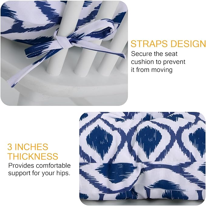 Outdoor Bench Cushion Waterproof, Tufted Bench Seat Cushion 40 x 15 Inch, Patio Wicker Indoor Seat Pads for Outside Garden Patio Balcony