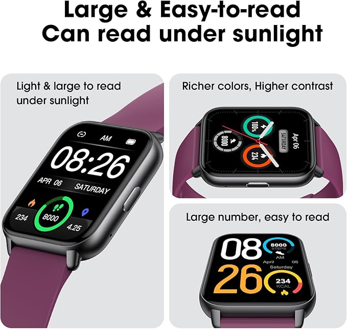 EURANS Smart Watch No App/Phone Required, Long Battery Life Fitness Tracker Watch,HD Screen, Waterproof Activity Tracker with Step Counter for Walking, Pedometer, Calories Tracker for Men Women