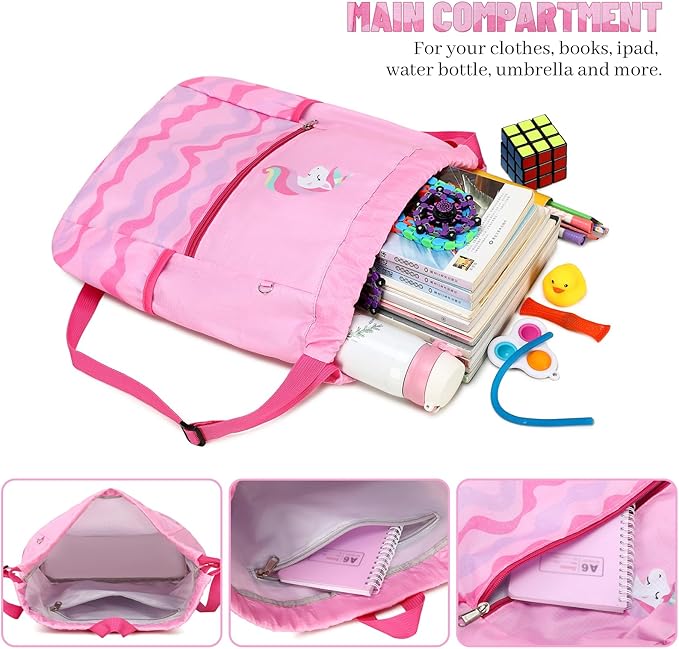 Drawstring Backpack Gym String Bag Drawstring Sackpack Sport Cinch Bag For Womens Girls Mens Alpaca Blue Pink