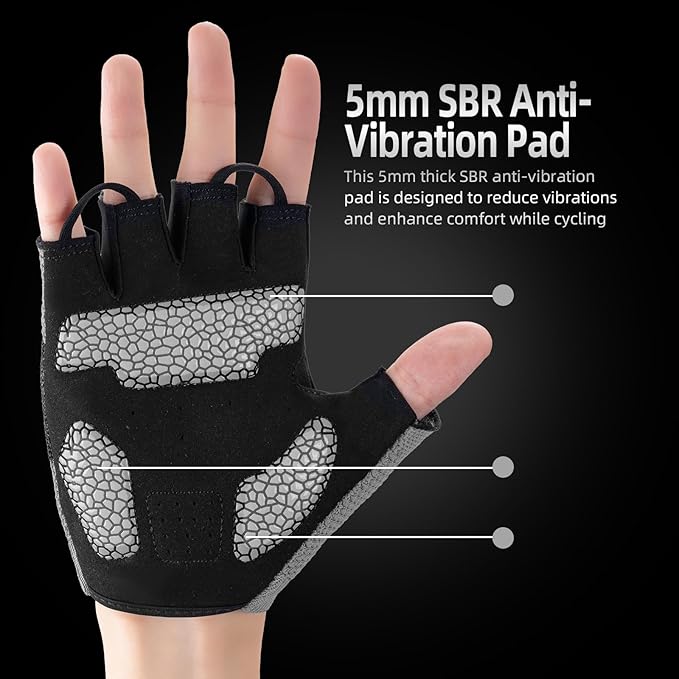 Cycling Gloves for Men Women, Half Finger Bike Gloves for Biking, Gym, Weight Lifting, Rowing, Riding, Outdoor Sports
