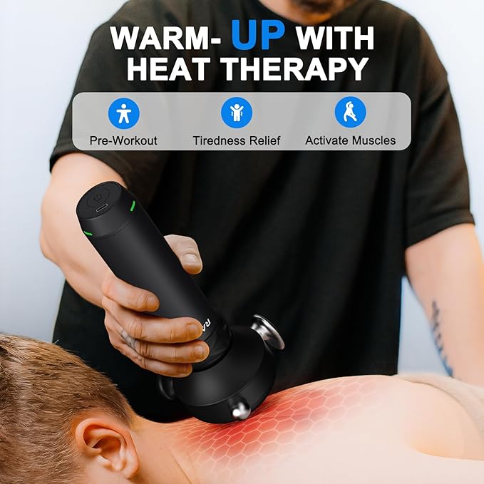 Pro Max Deep Tissue Vibration Therapy Massage Gun, 6500RPM Handheld Muscle Massager, Trigger Point Massage & Back Shoulder and Fascial Binding & Full Body Pain Relief – Gifts for Men & Women