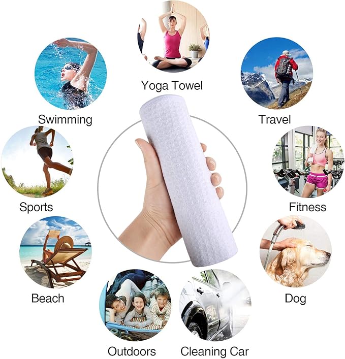 SUNLAND Microfiber Sports Workout Towels Fast Drying Fitness Sweat Towels for Men & Women Lightweight Multi-Purpose Gym Exercise Towel