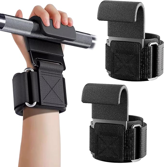 GPANDAG Weight Lifting Hooks for Men and Women(Pair), 330 LB Heavy Duty Gym Lifting Wrist Strap Hook for Deadlifts, Pull-Ups, Strength Training, 0.4inch Grip Weightlifting Hooks for Teen